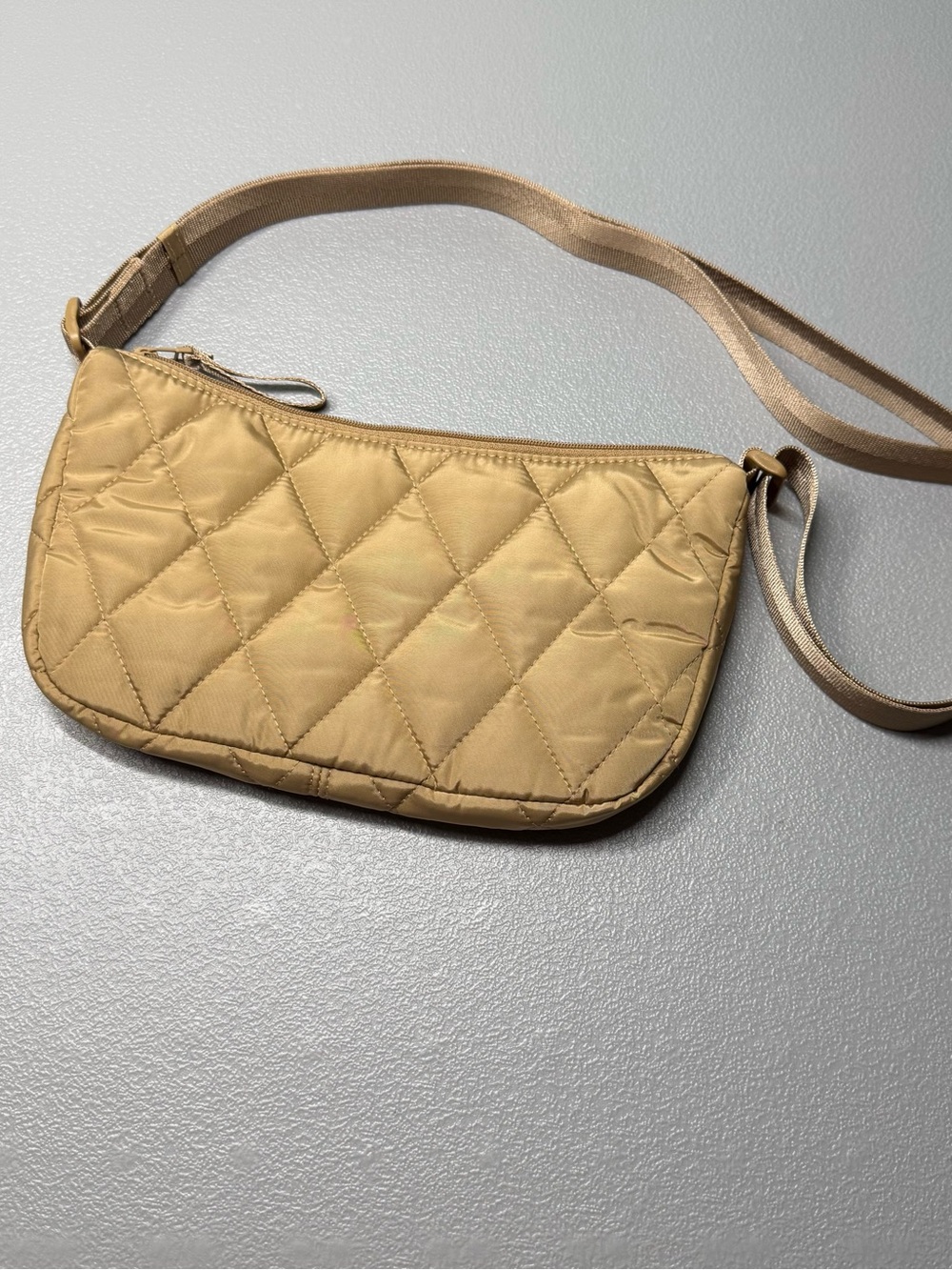 Vera Bradley Quilted Tan Crossbody Shoulder Bag